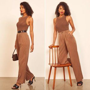 NWT REFORMATION MASON PANT IN TOFFE BROWN